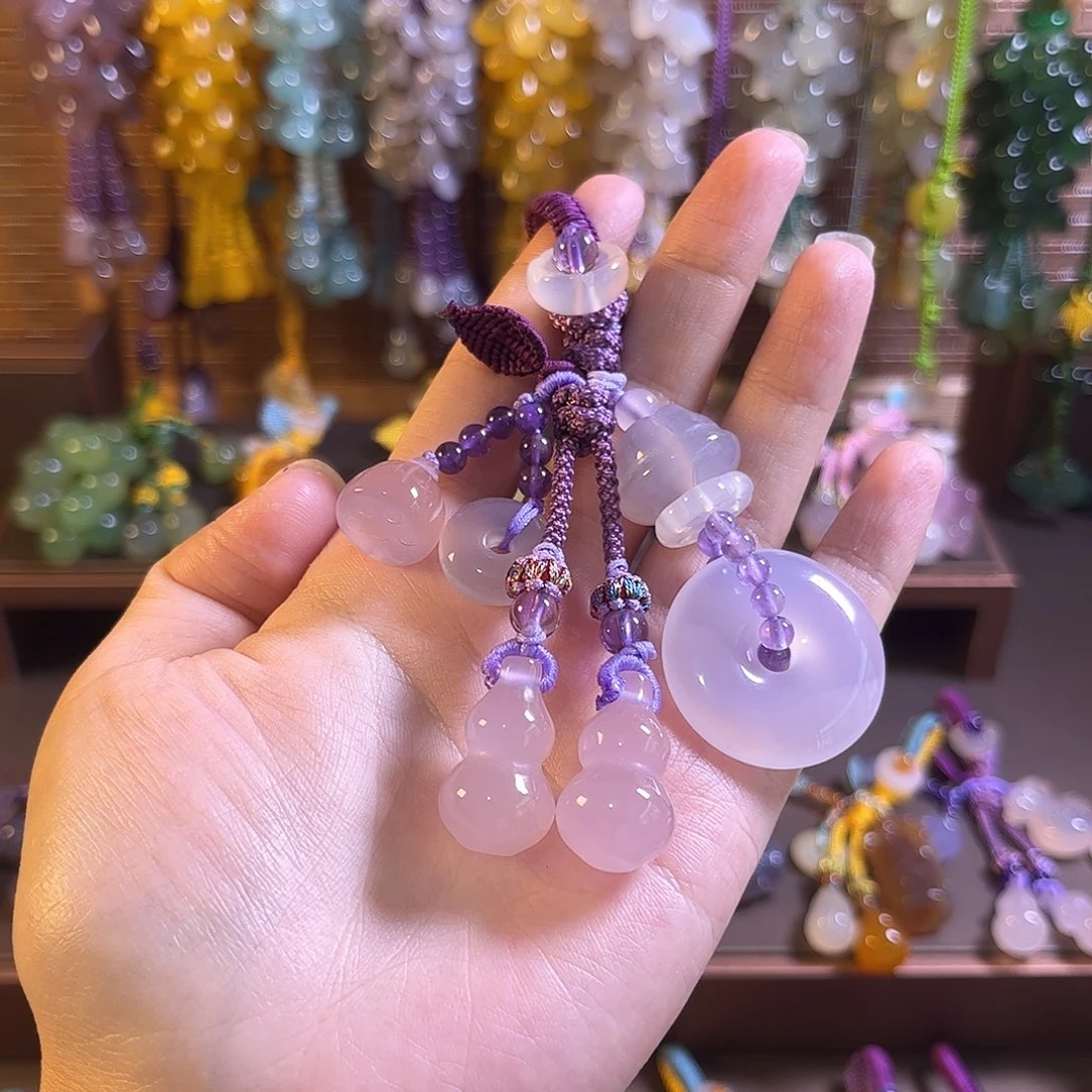玛瑙/玉髓未镶嵌车挂钥匙扣