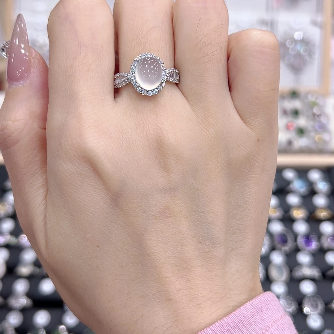 水晶银S925镶嵌戒指