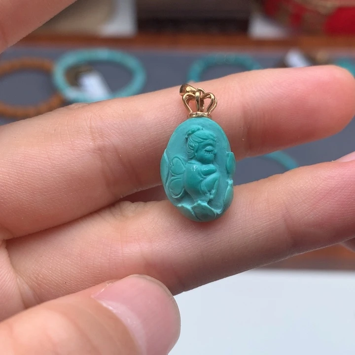 绿松石18K金镶嵌绿松石