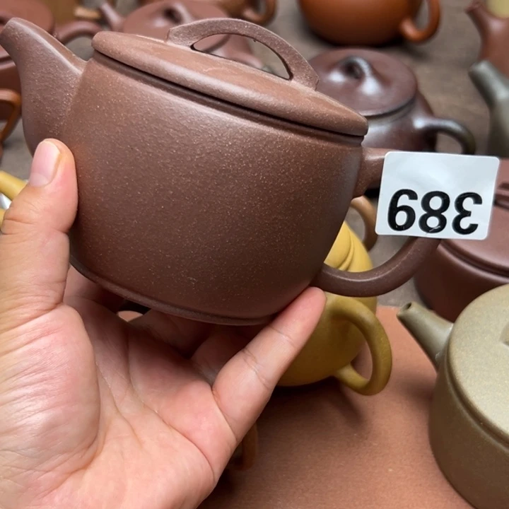 茶壶紫砂紫泥半手工370cc左右瑕疵