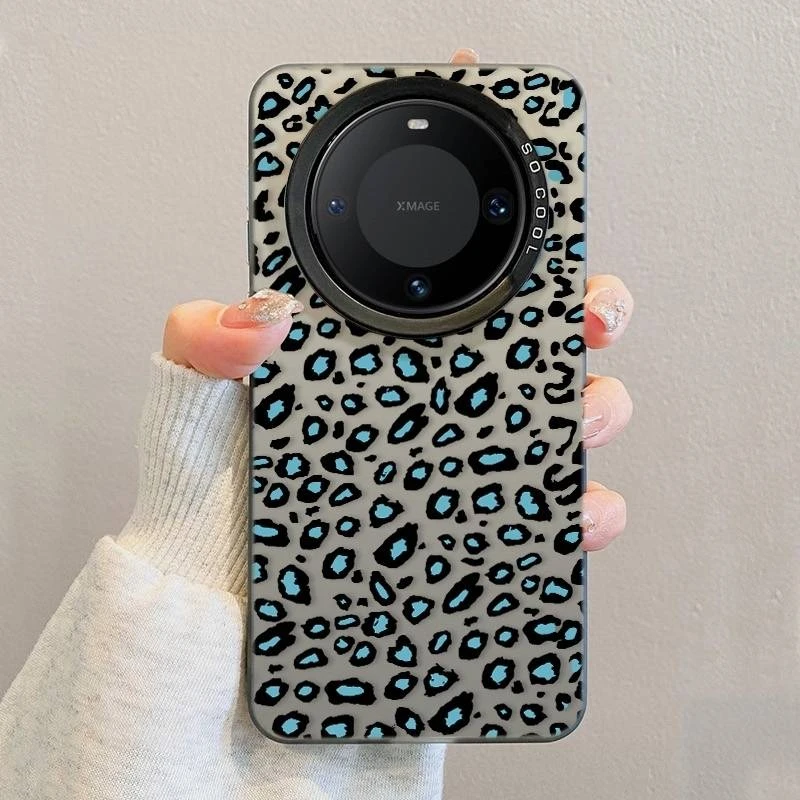 高级豹纹适用华为mate70Pro手机壳高级mate60创意50/40磨砂保护套