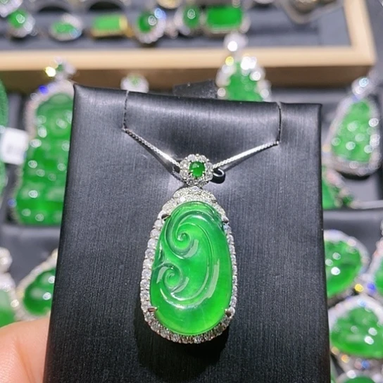 翡翠颈饰未镶嵌吊坠6