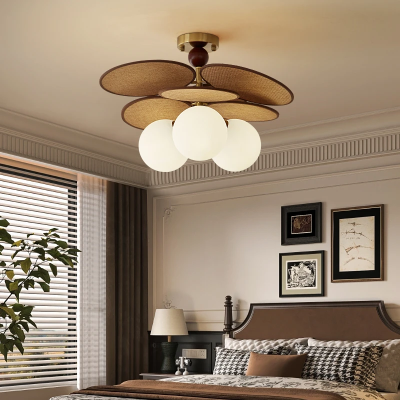 中古风宋氏美学法式复古创意侘寂风餐厅卧室吊灯书房茶室吸顶灯