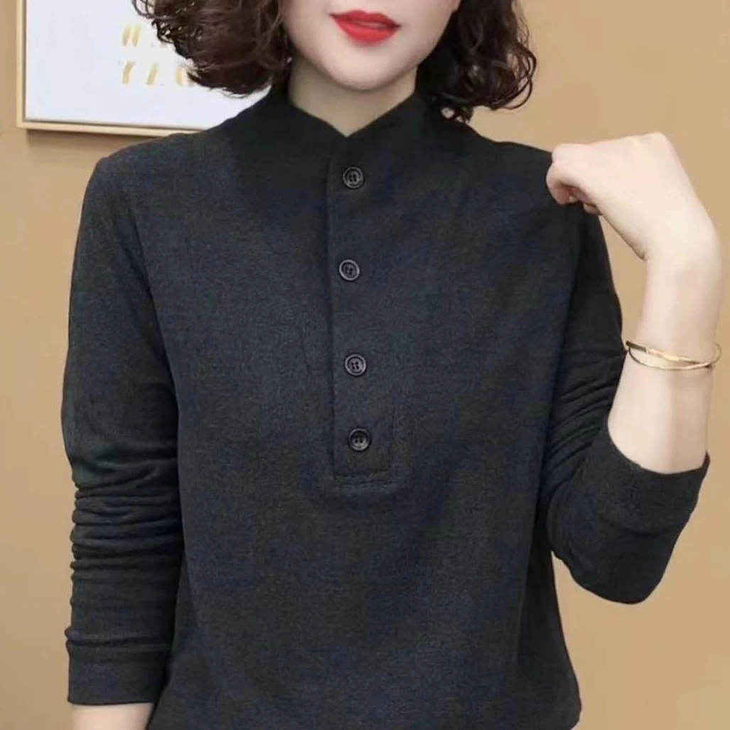 【爆款推荐】2025新款时尚洋气百搭气质长袖德绒打底衫女士显瘦上衣