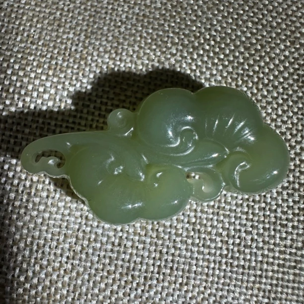 天然和田玉如意吊坠