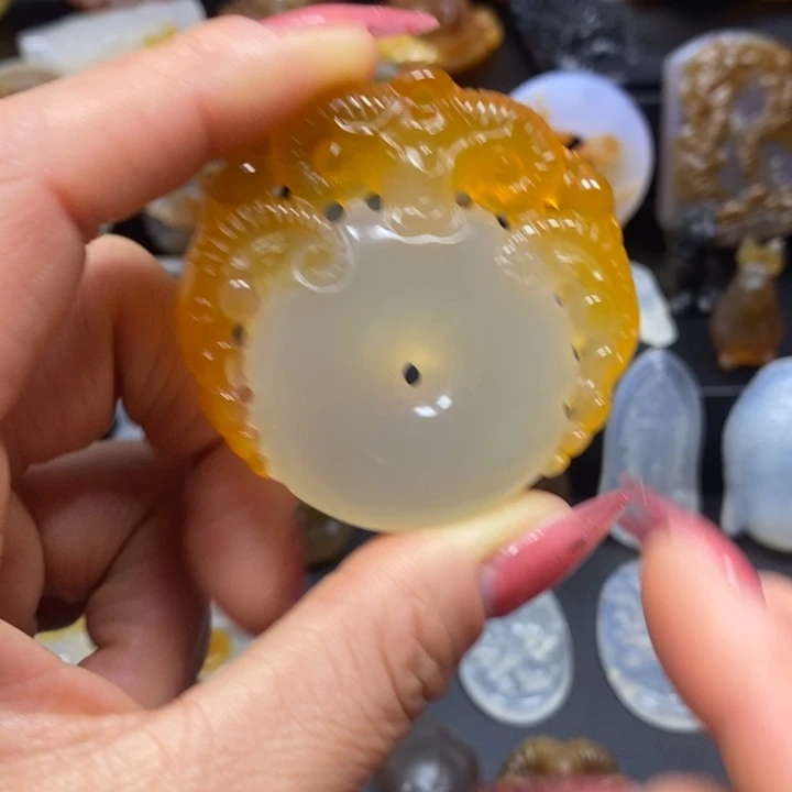 玛瑙/玉髓未镶嵌吊坠(不含链)平安扣