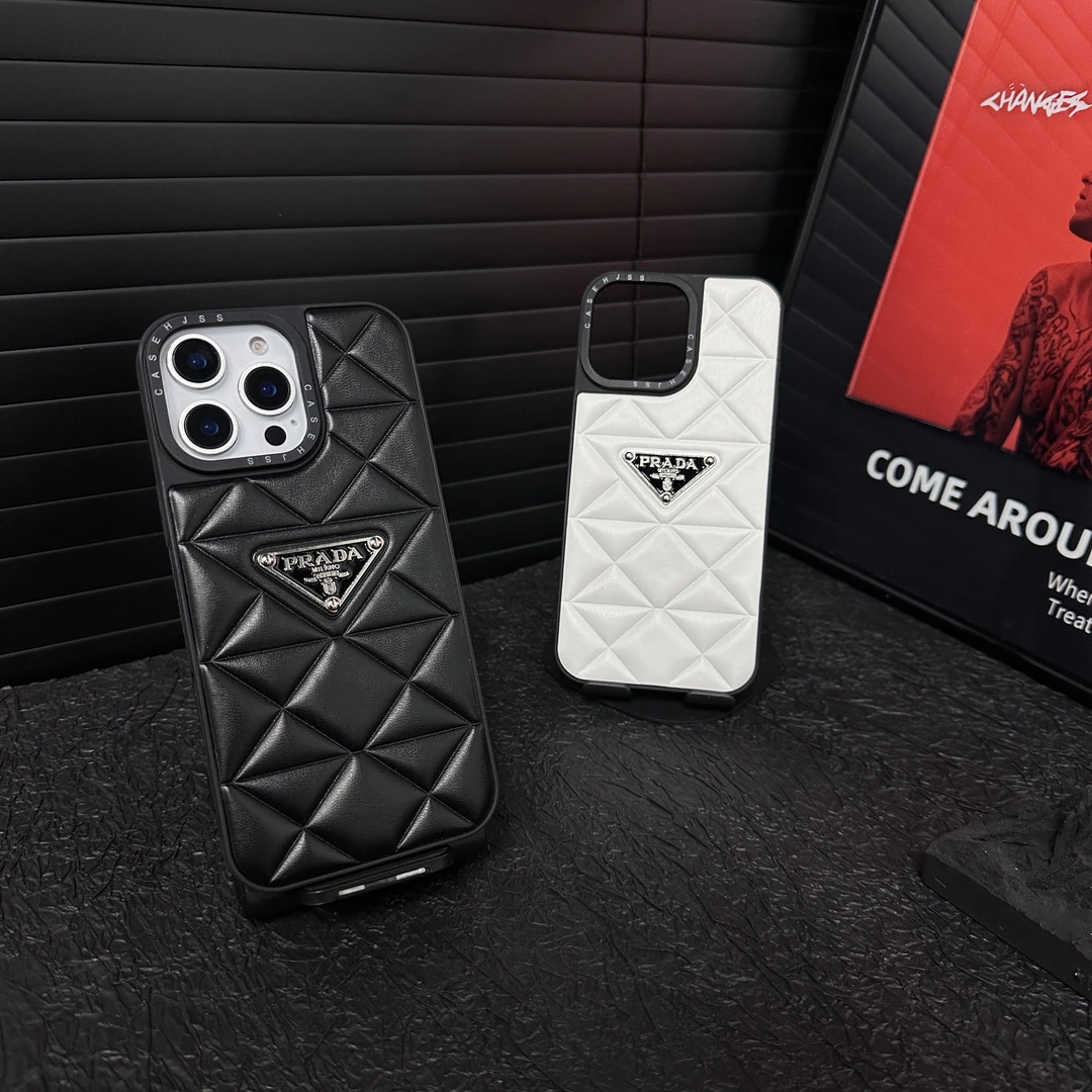 皮质立标潮牌适用苹果iphone16/15/14/13promax情侣高级感手机壳