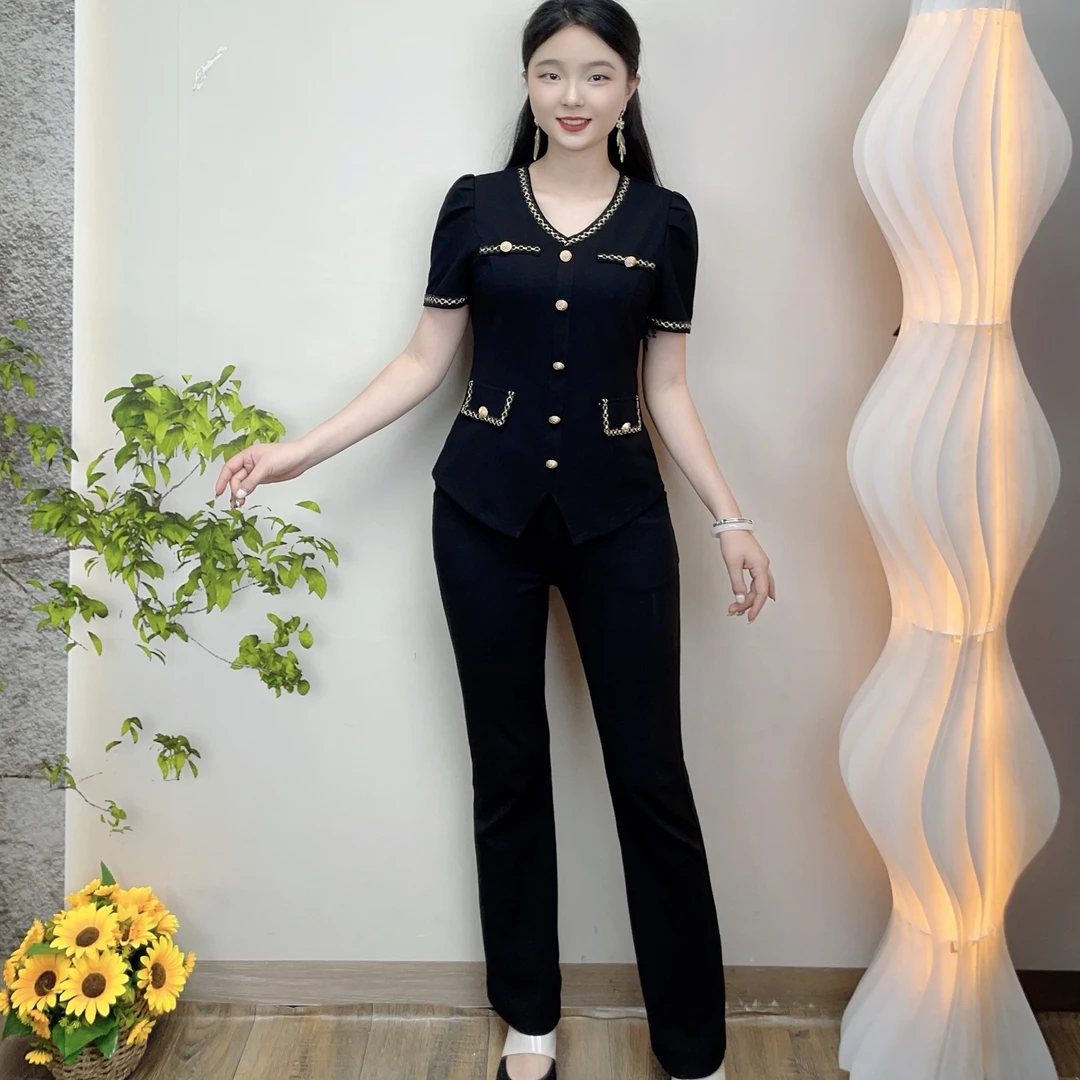 2025年夏季新款修身显瘦气质洋气高档小香风套装