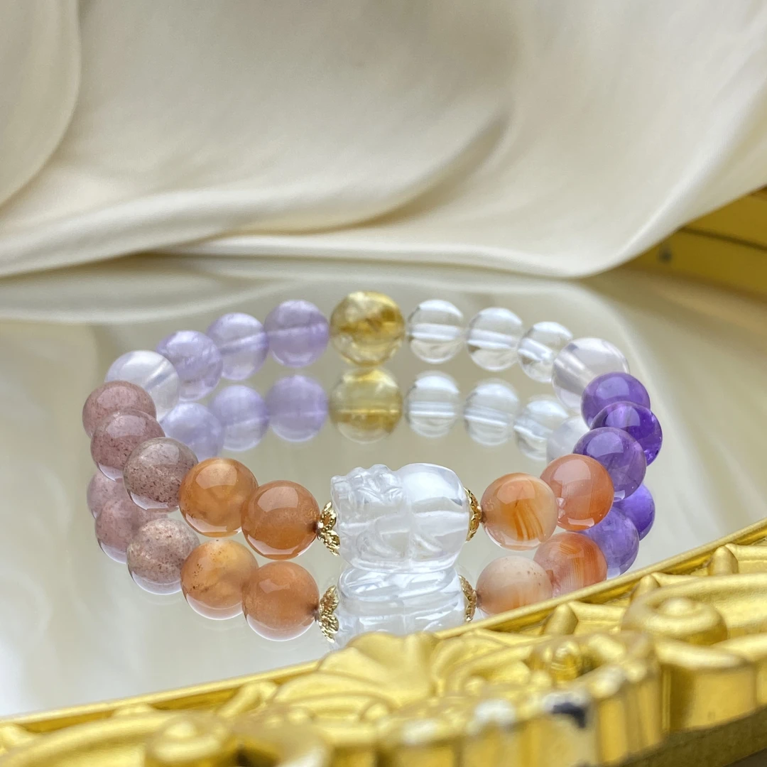 【小北好物】水晶单圈DIY手串-17QH144X342【多样性发一件】约8mm+