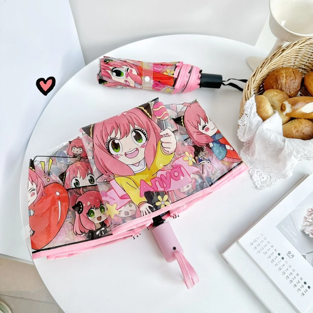 动漫间谍过家家阿尼亚二次元周边雨伞防雨折叠全自动透明伞便携