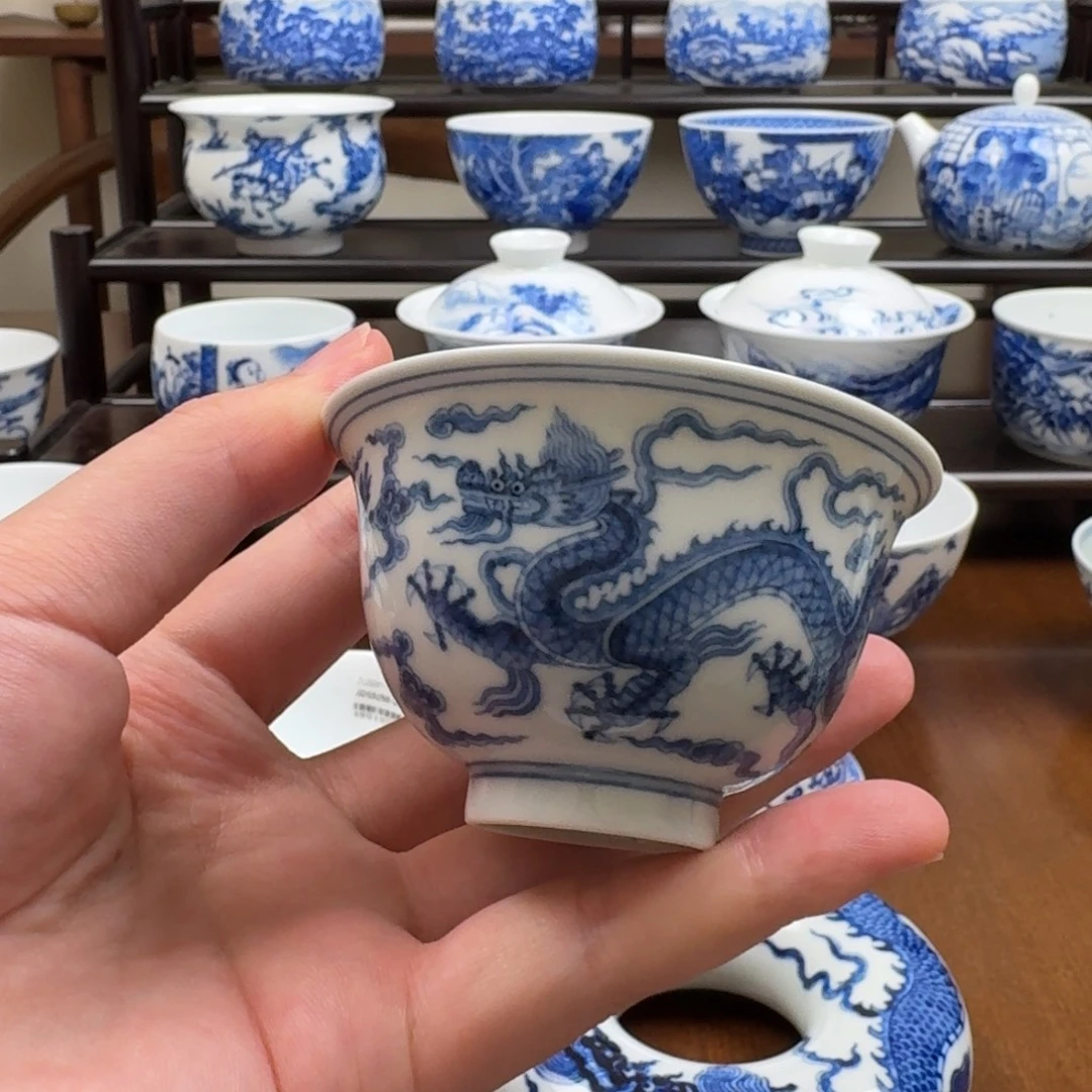 k***y瓷片厚森龙撇口杯