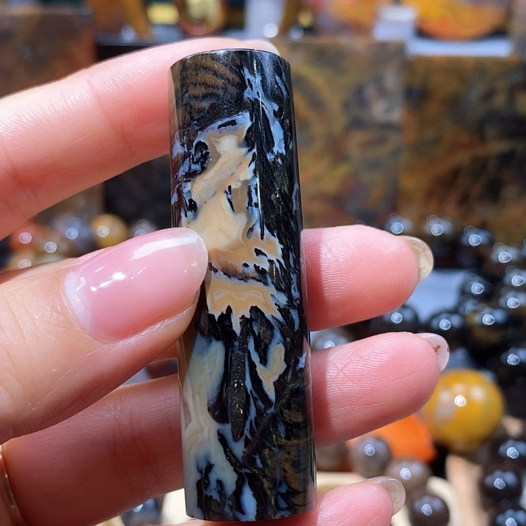 硅化玉天然北票树化玉圆柱未镶嵌沉****瓶