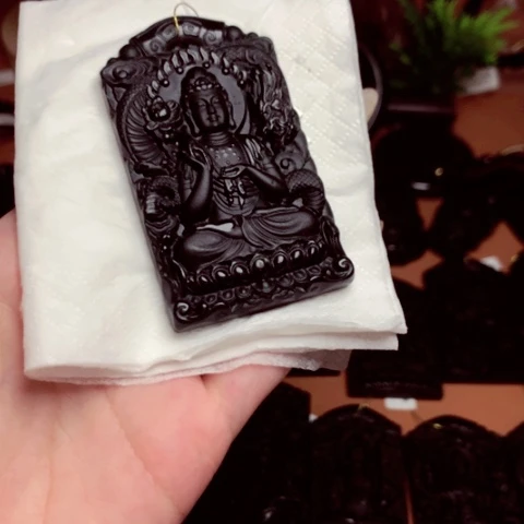亖**卌天然缅甸a货钢琴黑挂件