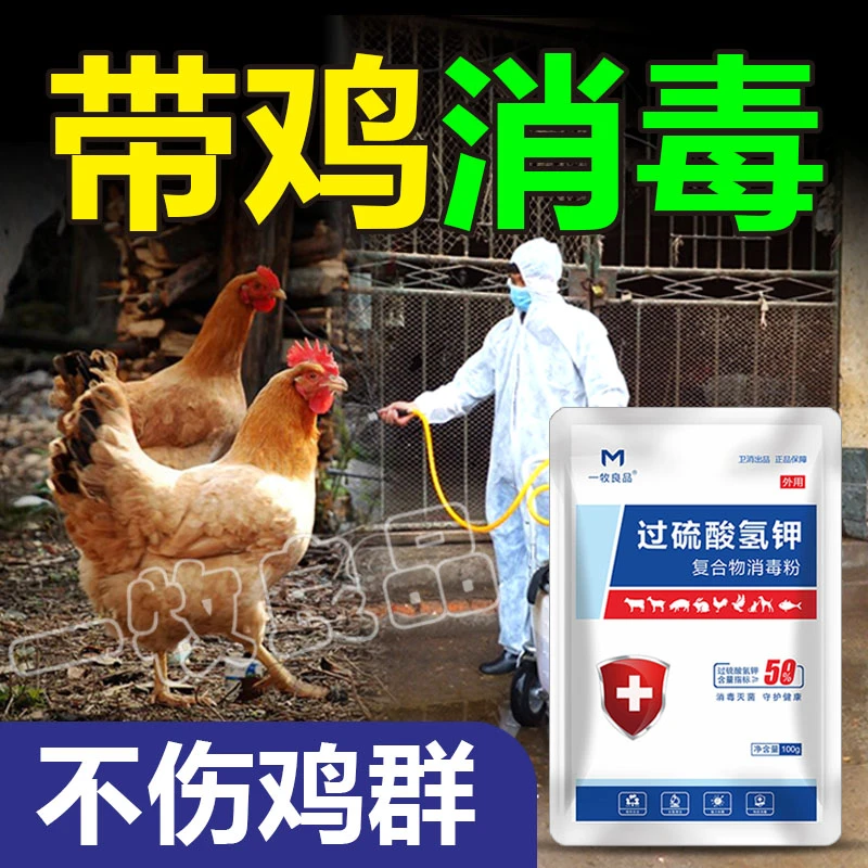 鸡舍专用消毒液过硫酸氢钾消毒液养殖场专用鸡窝鸡棚鸡鸭鹅消毒液