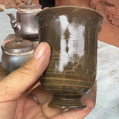 戬谷龙窑柴烧茶杯3