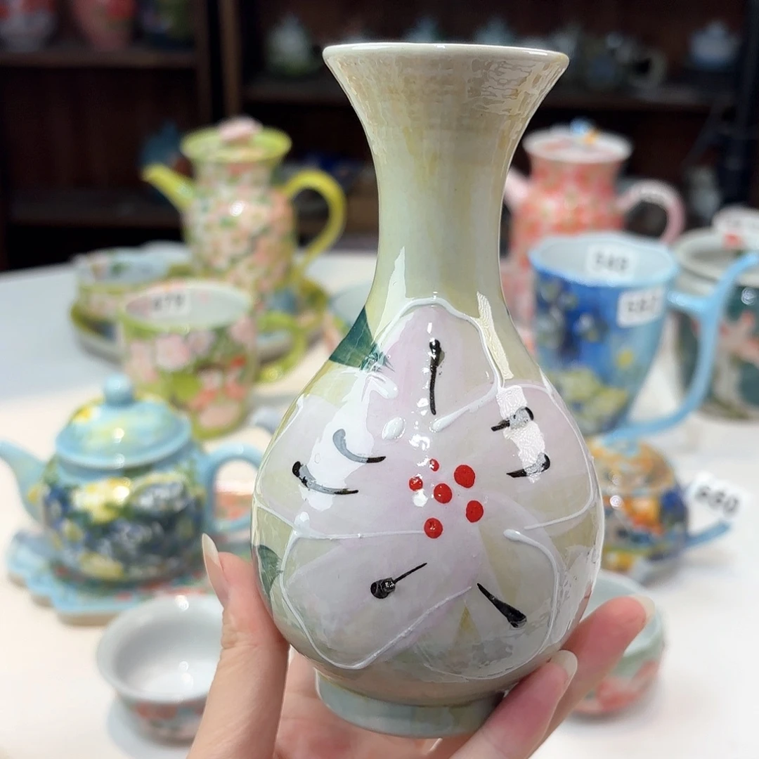 景德镇手绘高温釉下彩陶瓷茶具