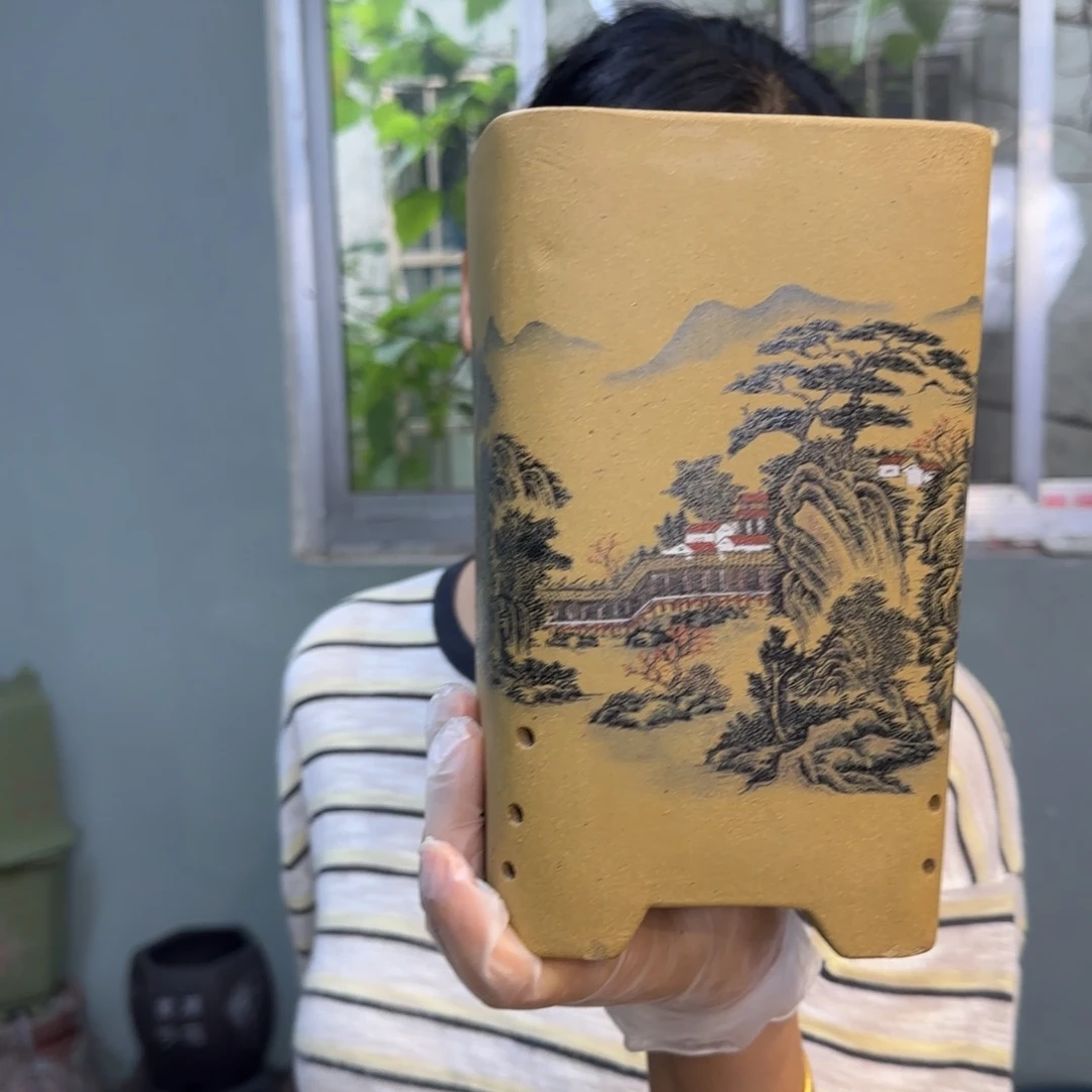 紫砂花盆紫砂口径14