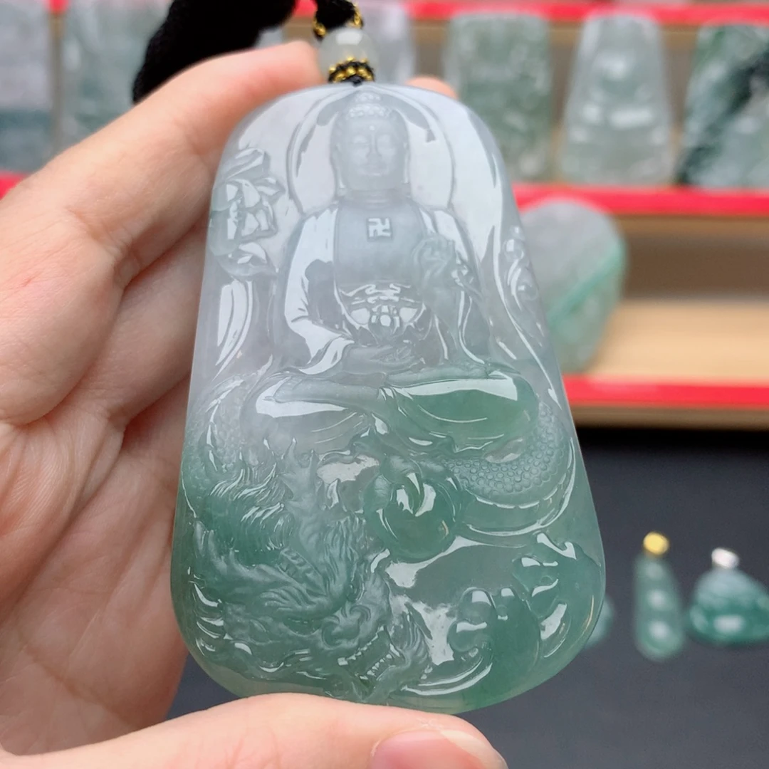 凯***凯翡翠未镶嵌颈饰阿弥陀佛
