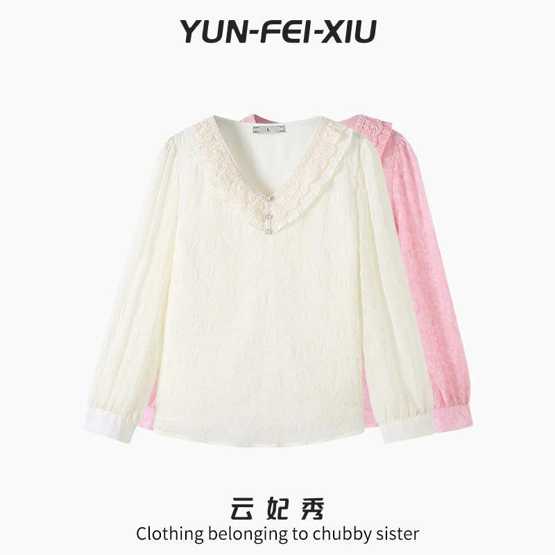 云妃秀大码女装雪纺衫时尚休闲宽松显瘦微胖百搭通勤上衣夏季8816