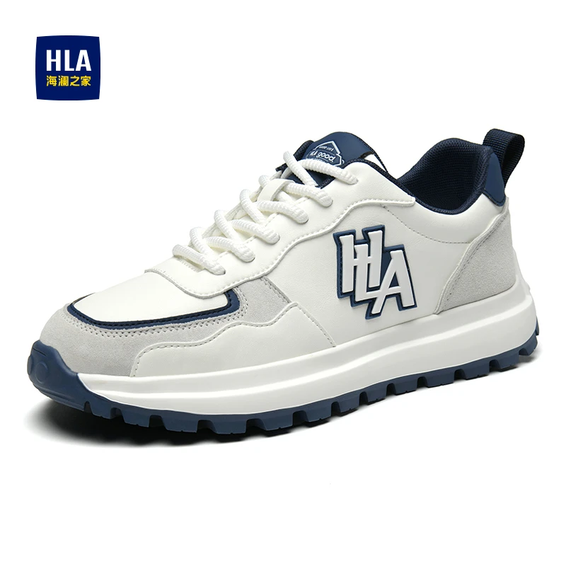 HLA/海澜之家阿甘鞋男款2025秋冬新款时尚休闲百搭鞋厚底增高鞋