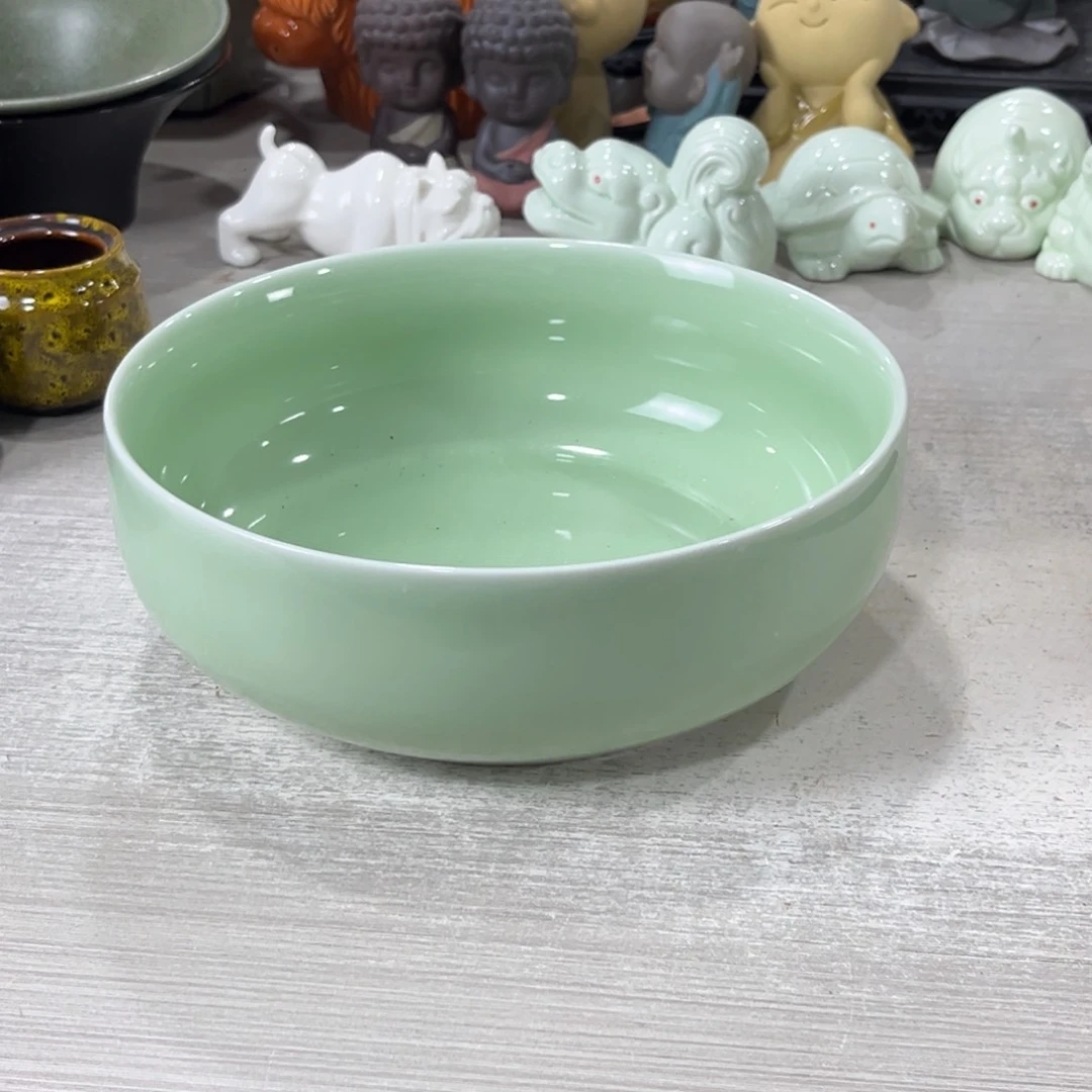 陶瓷绿植多肉微瑕花盆口径19*7.5无孔