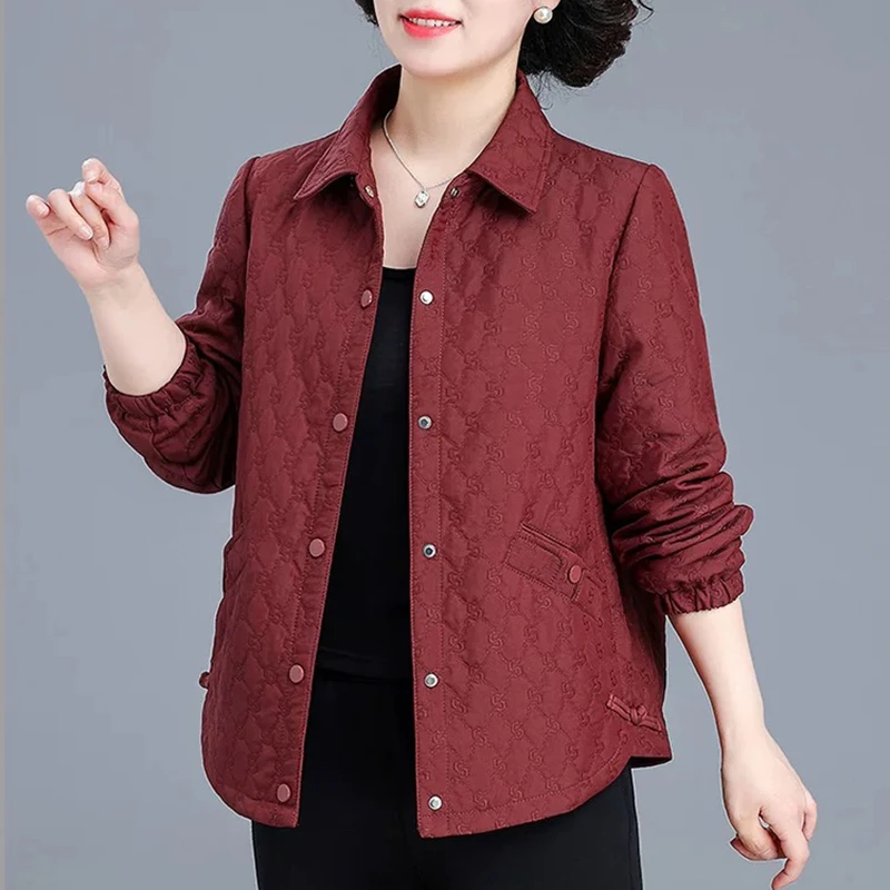 春季母亲节新款时尚国风外套中老年妈妈装洋气宽松休闲短外套