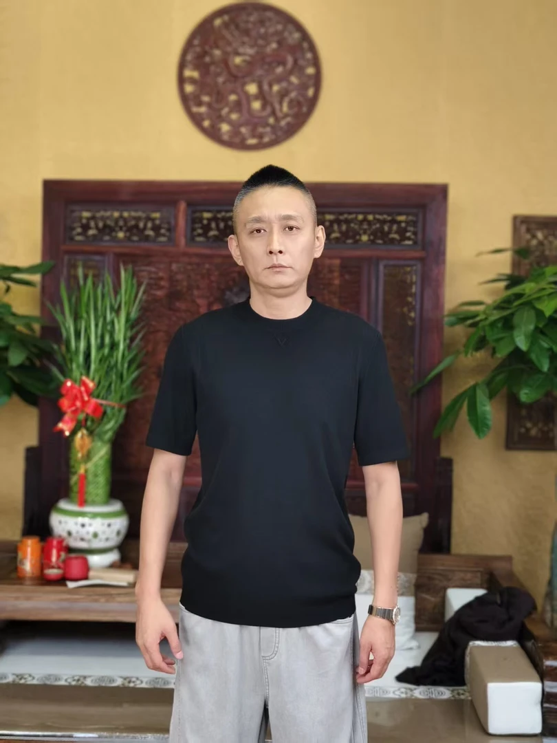 毛衫男秋冬短袖针织时尚百搭纯色商务休闲