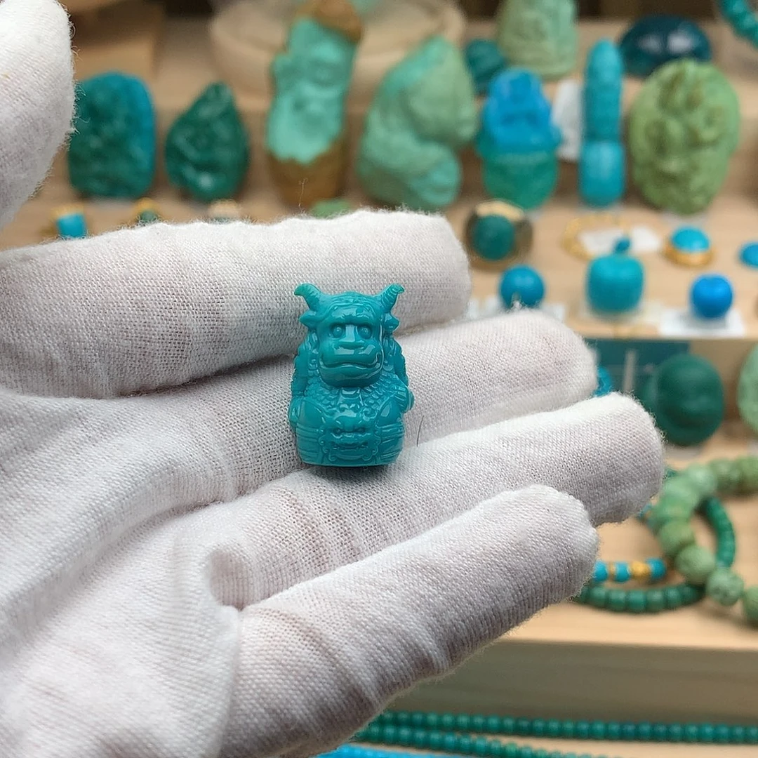 绿松石18K金镶嵌珠宝奇石