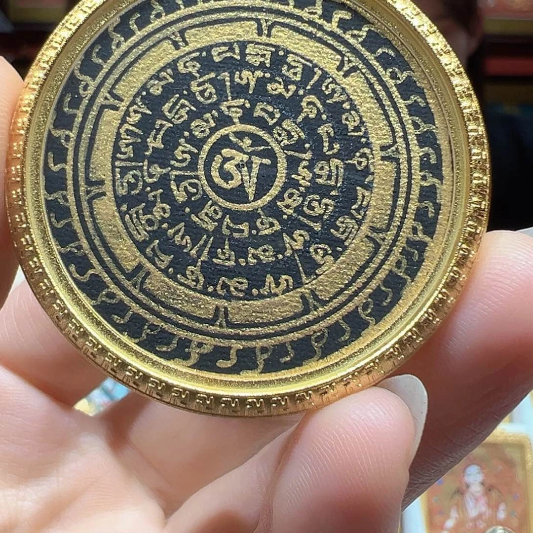 吊坠全手绘唐卡六字箴言