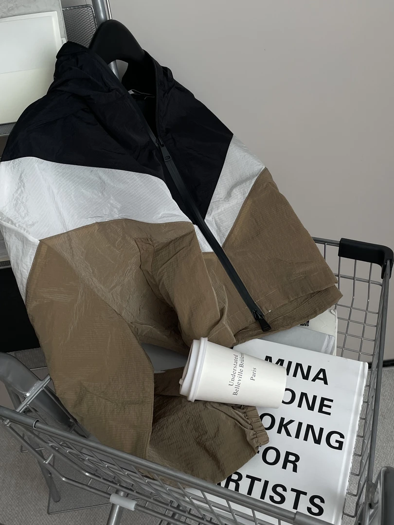 轮F 14【拼色夹克】早秋限定IMM*夹克防晒系列“黑/白/棕”撞色外套