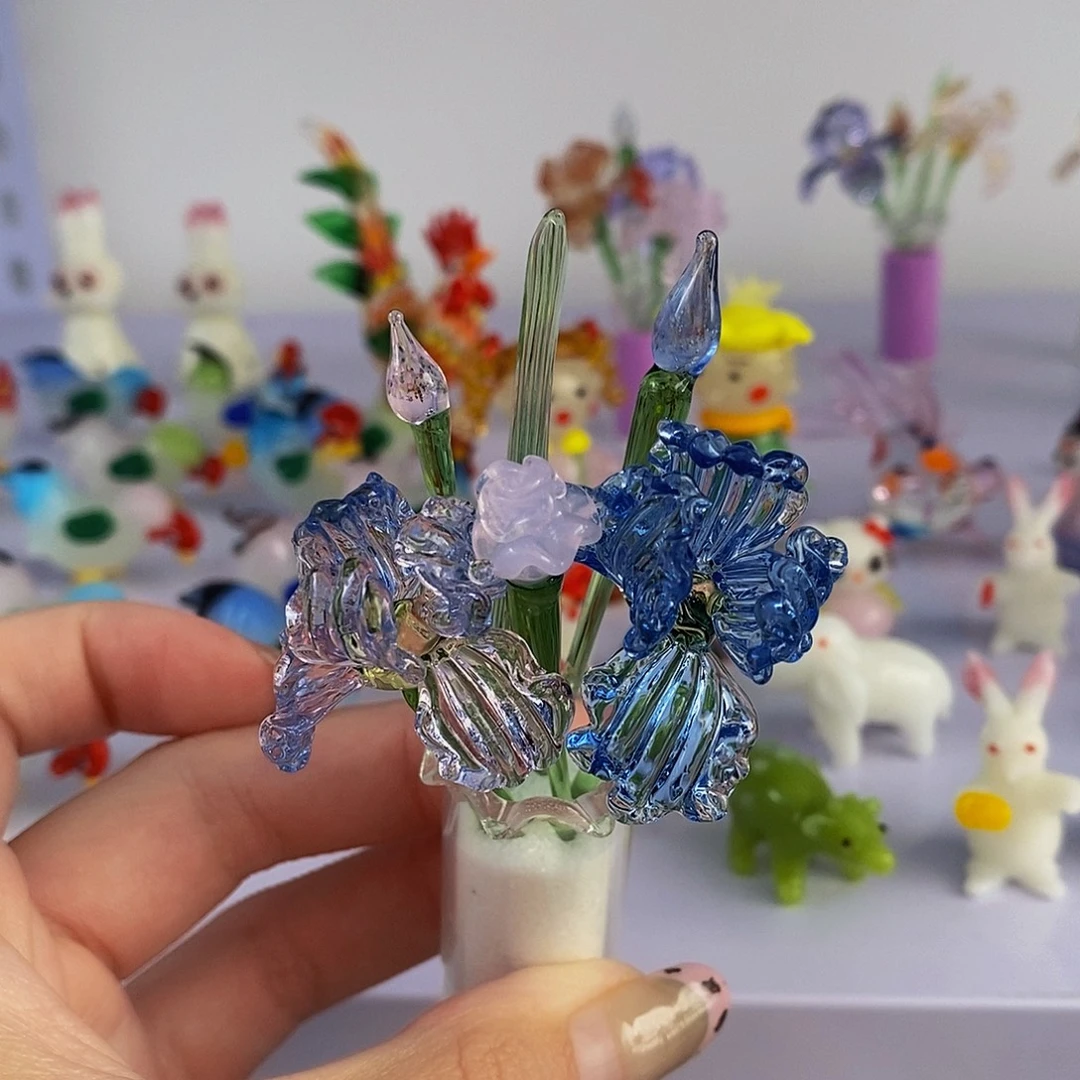 ****²手工艺品琉璃鸢尾花