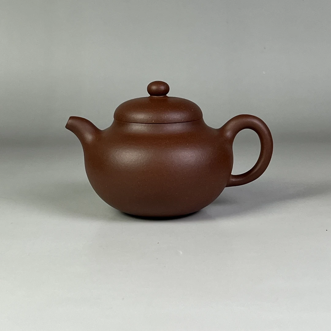 柿圆壶 原矿底槽青泥 全手工制作 容量220CC