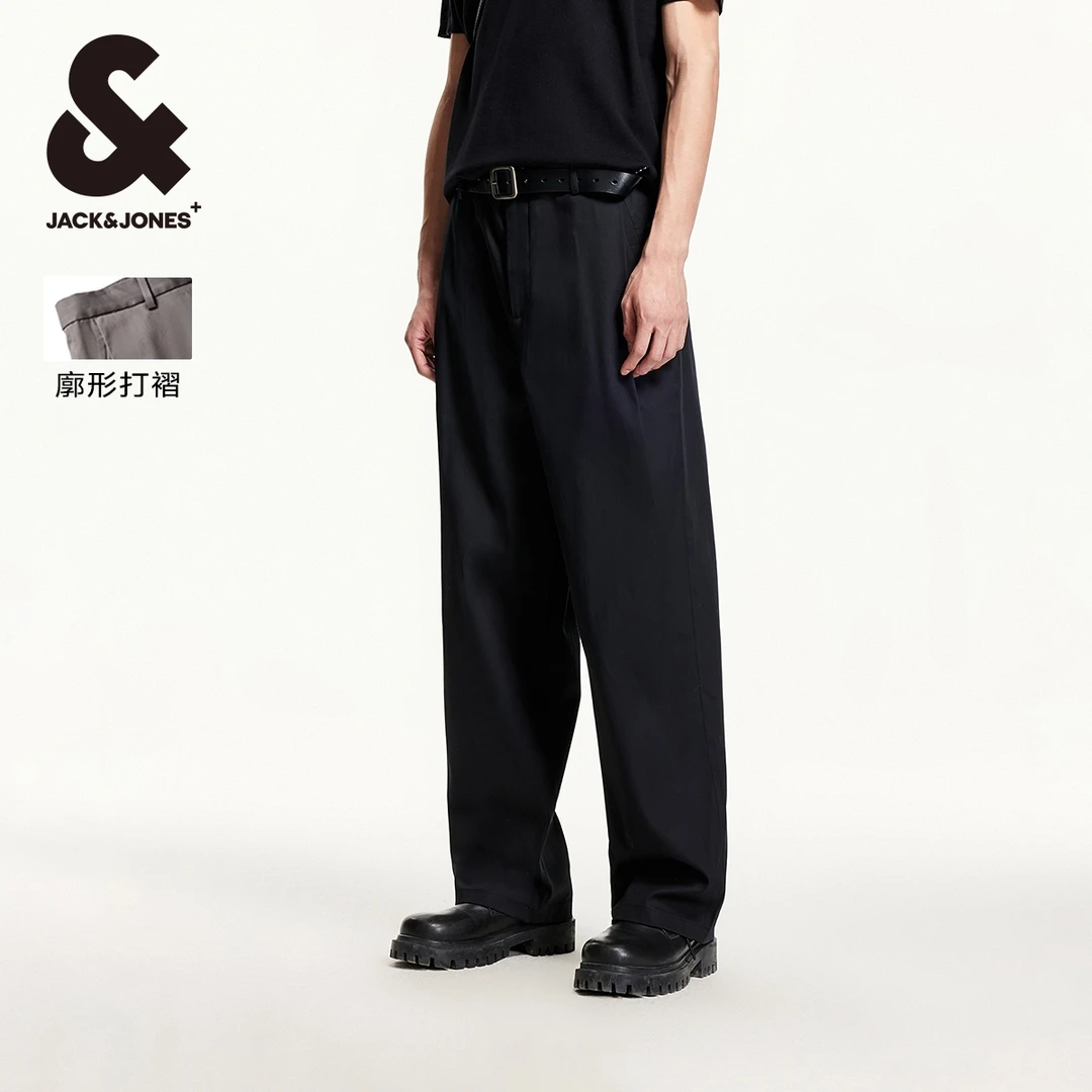 杰克琼斯春季时尚百搭简约潮舒适男士裤子下装休闲裤宽松刺绣男装