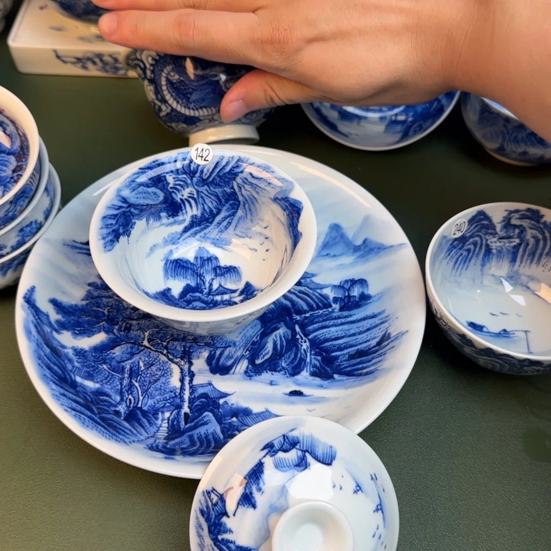 彦祖纯手工手绘茶具