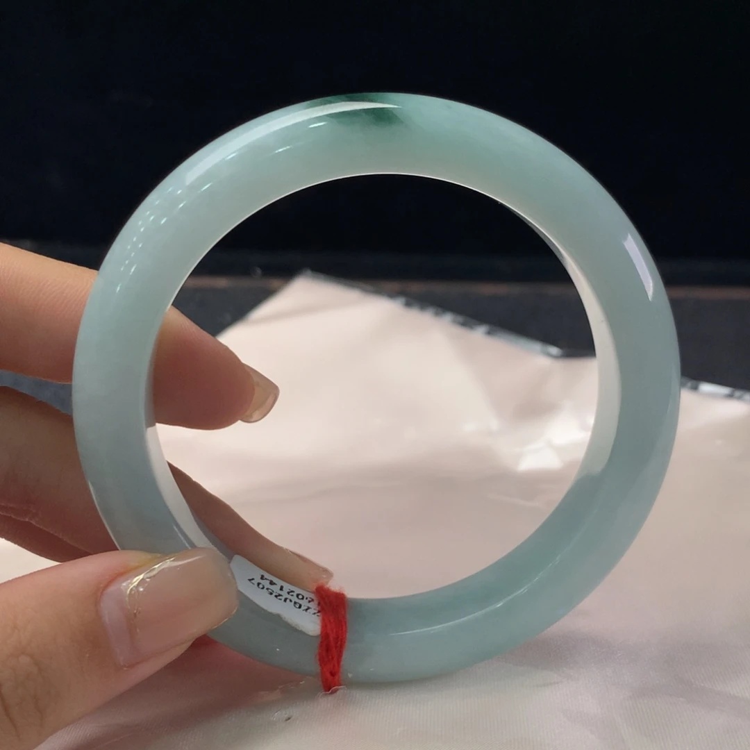 未镶嵌手镯翡翠缅甸A货翡翠 种水飘花58 59