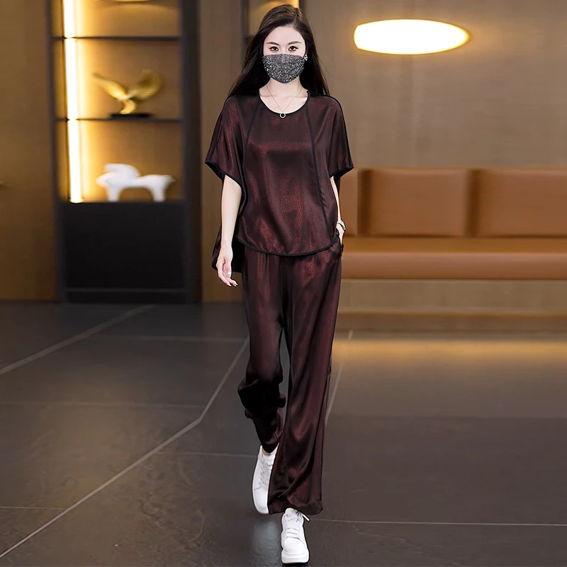 【女神新衣】2025夏装新款时尚显瘦遮肉胖妹妹两件套气质大码套装