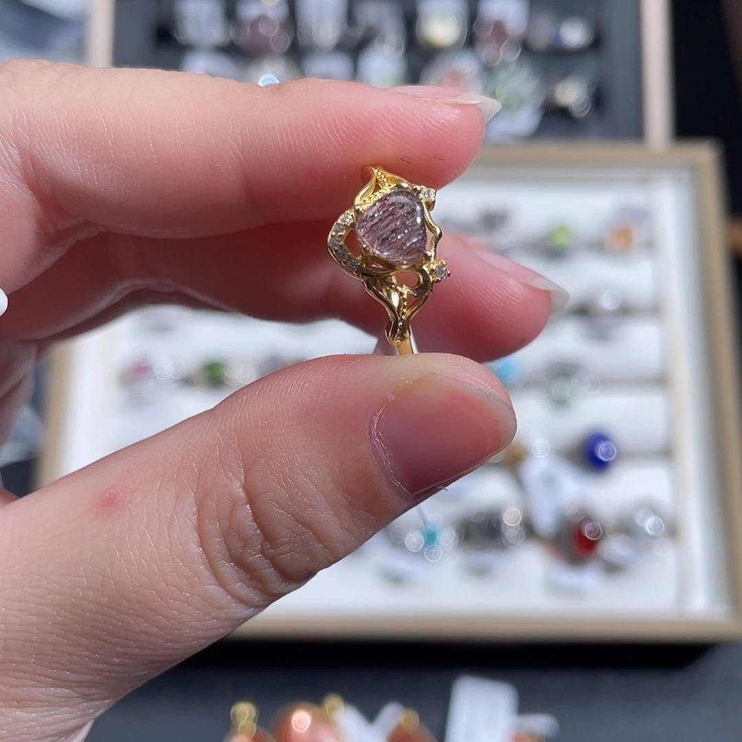 银S925镶嵌戒指水晶熹*熙