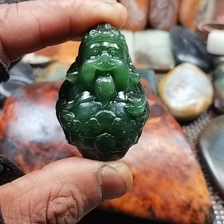 和田玉（碧玉）未镶嵌吊坠(不含链)