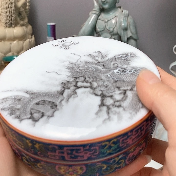 旧藏珐琅彩粉盒全品