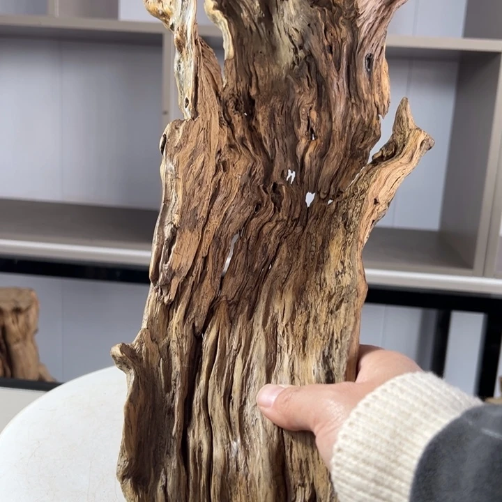 木石榴木镂空风化摆件