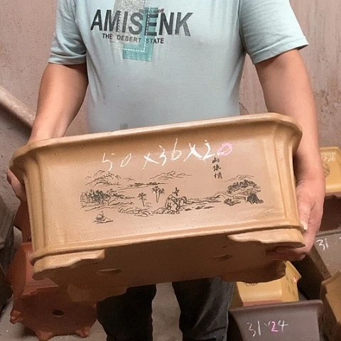 紫砂花盆手工制作