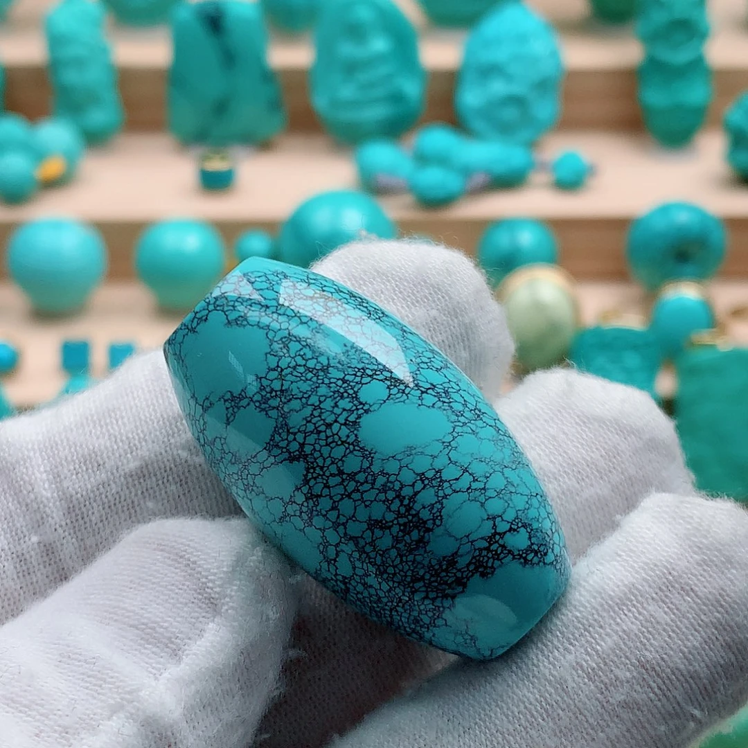 绿松石未镶嵌桶珠