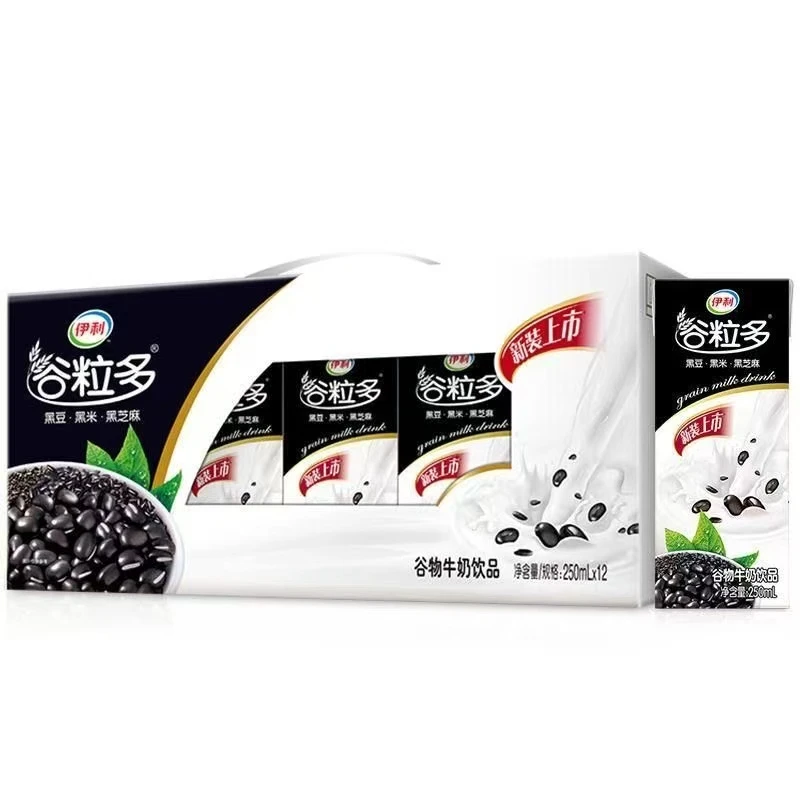 伊利 3月 伊利牛奶谷粒多黑谷250ml*12盒整箱批发早餐奶牛奶
