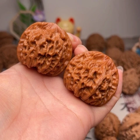 吊坠文玩核桃40天地二爷帽