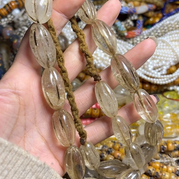 琉璃颈饰156喜马拉雅老白水一条