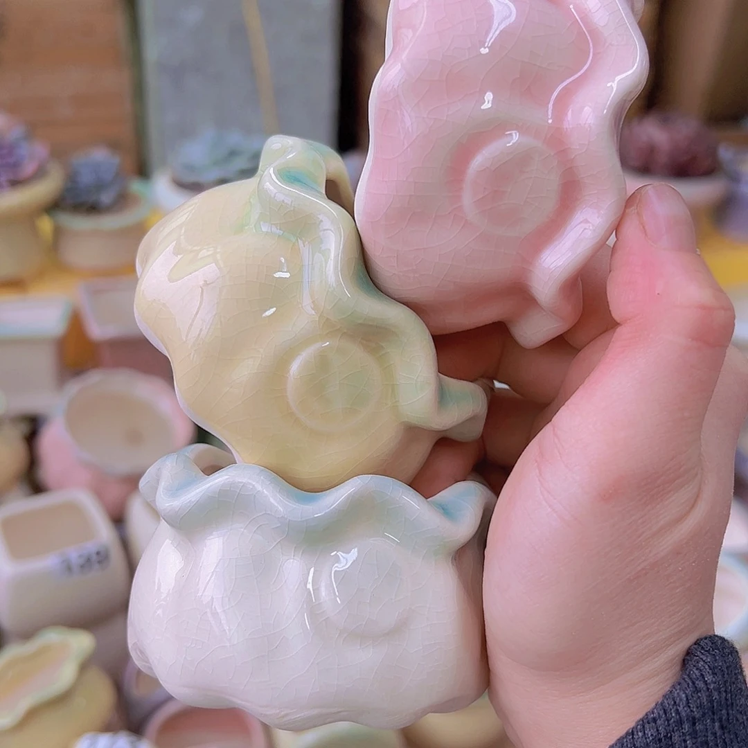 红陶陶瓷花盆当场满12包邮