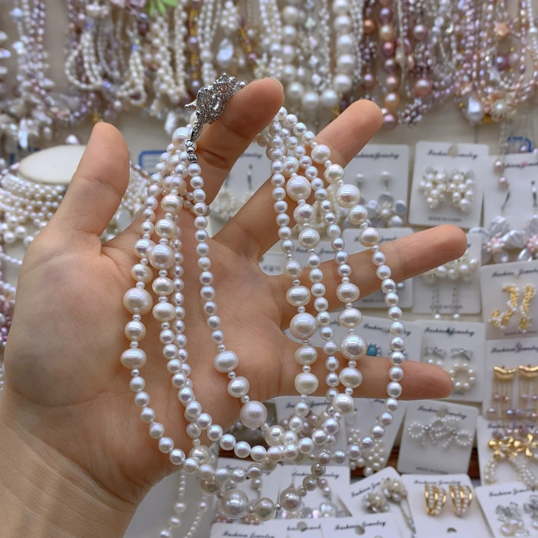 小***鲤合金淡水珍珠项链耳饰