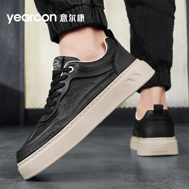 意尔康春季休闲板鞋低帮爆款时尚百搭小白鞋潮鞋耐磨鞋子学生运动