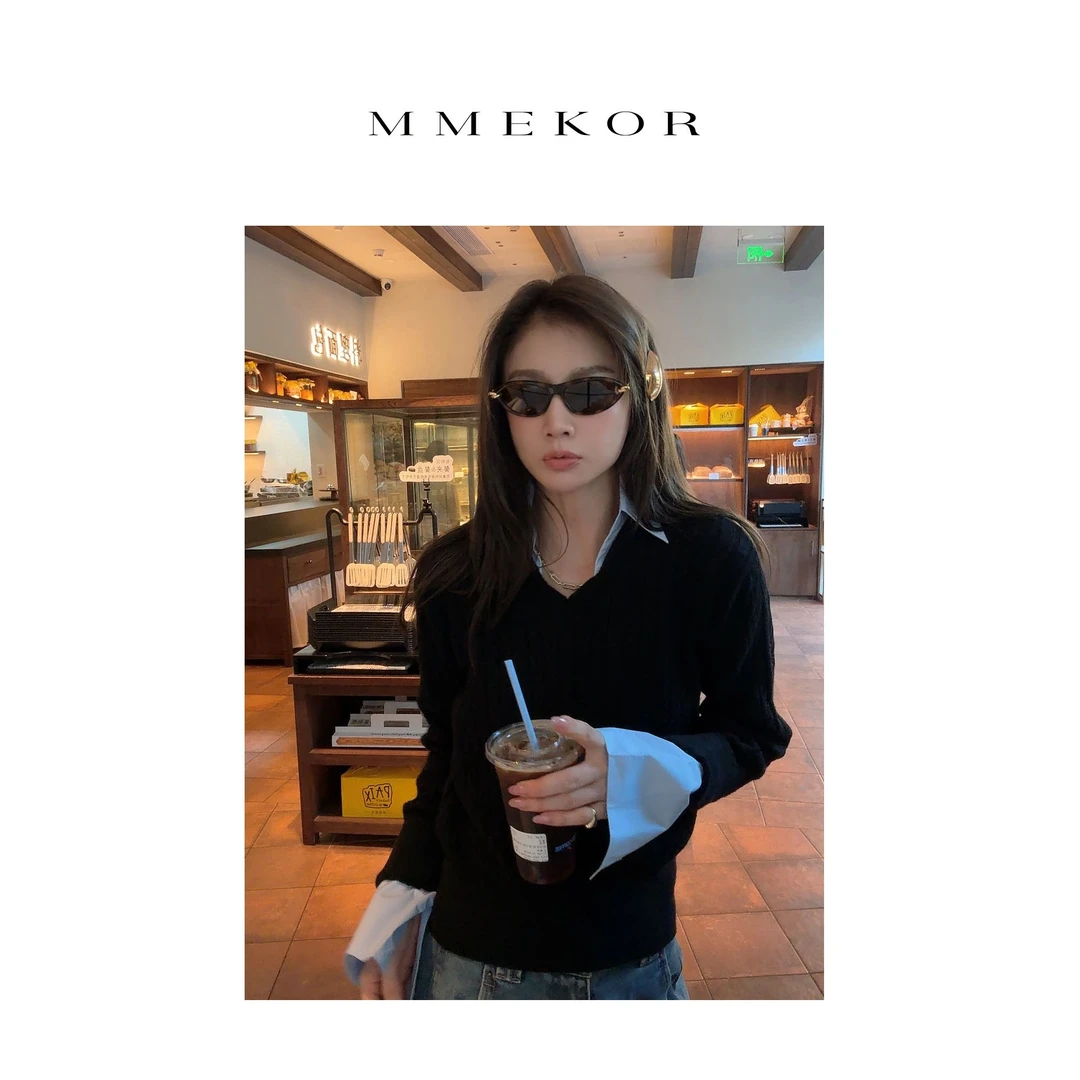 MMEKOR“哲学毛衣” 2025新款秋款职场不费力时髦上衣 30850