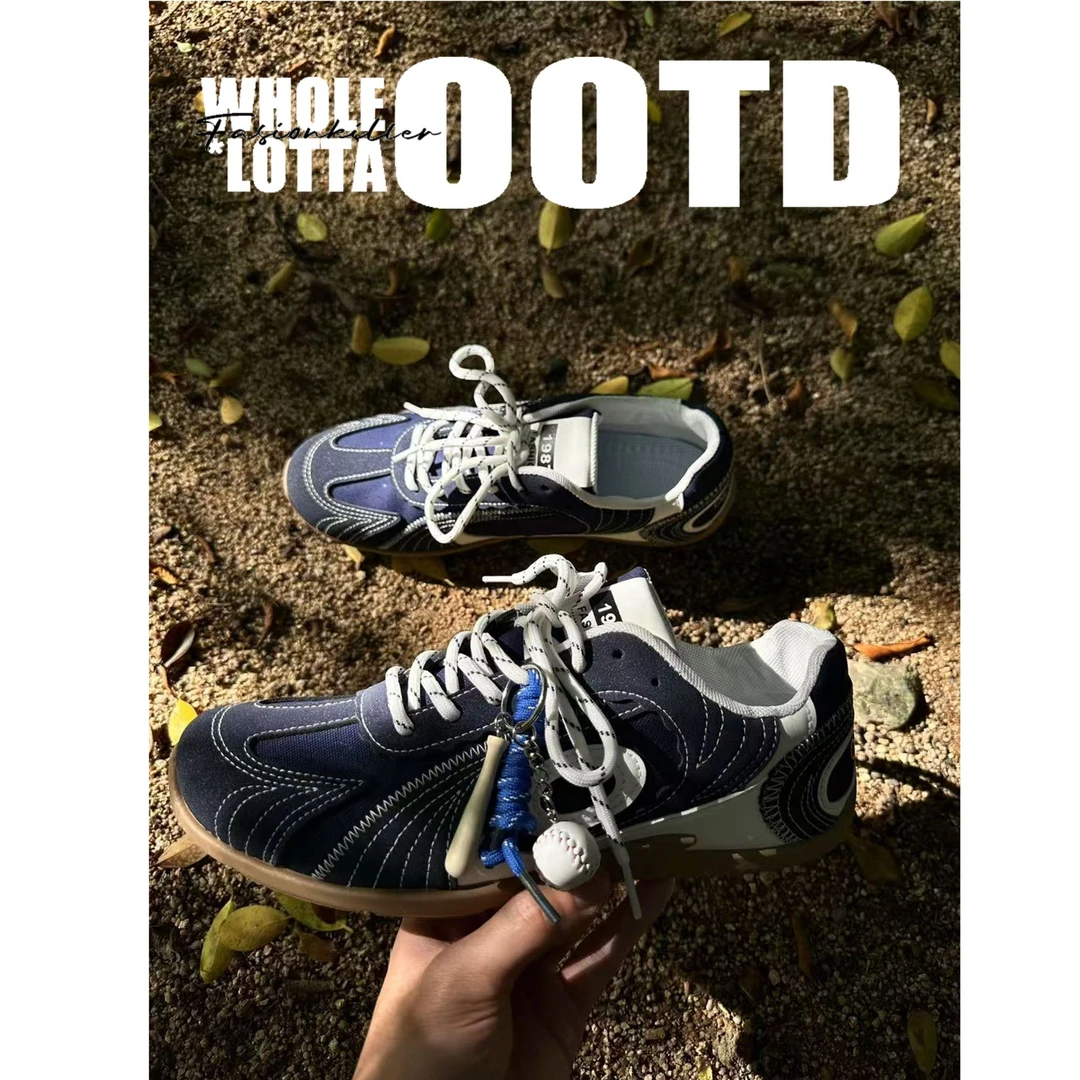 aoyo25SS秋冬新款涡轮Lite蓝调时刻德训鞋男鞋海军蓝色赛车鞋男